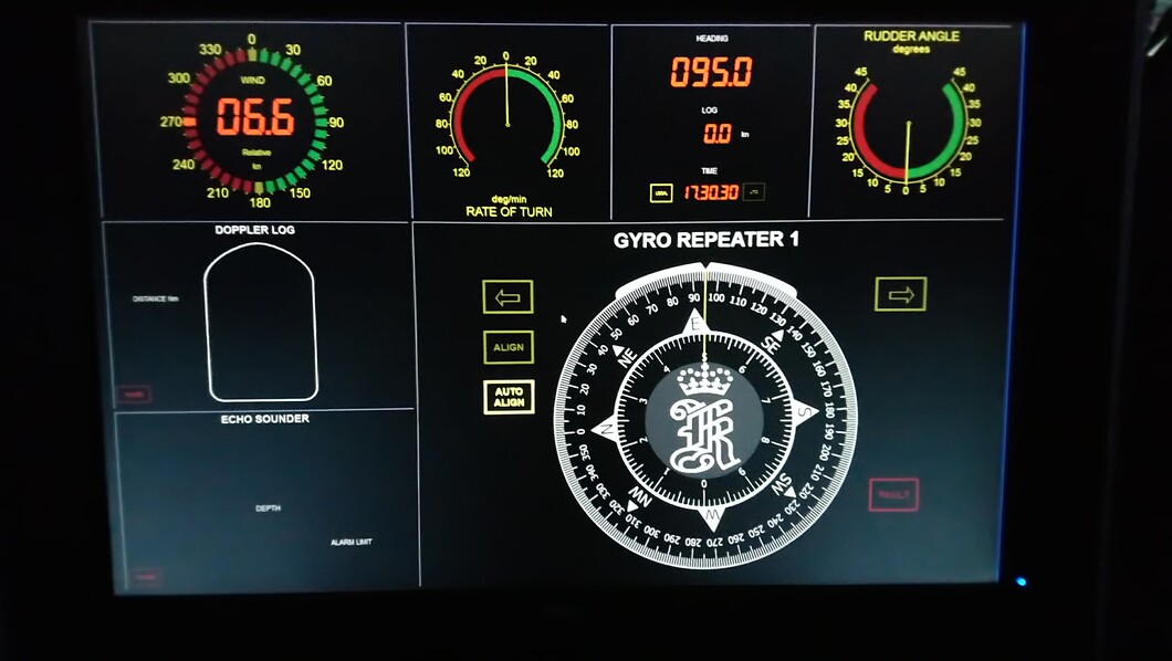 "Backbord ... Steuerbord": Im Schiffsführungssimulator ... Foto: V. Sasse "Backbord ... Steuerbord": Im Schiffsführungssimulator ... Foto: V. Sasse