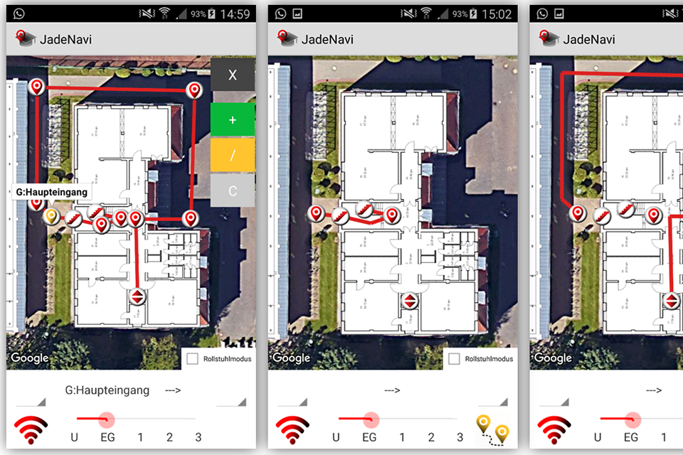 Projekt WLAN-basierte Indoornavigation auf dem Campus 